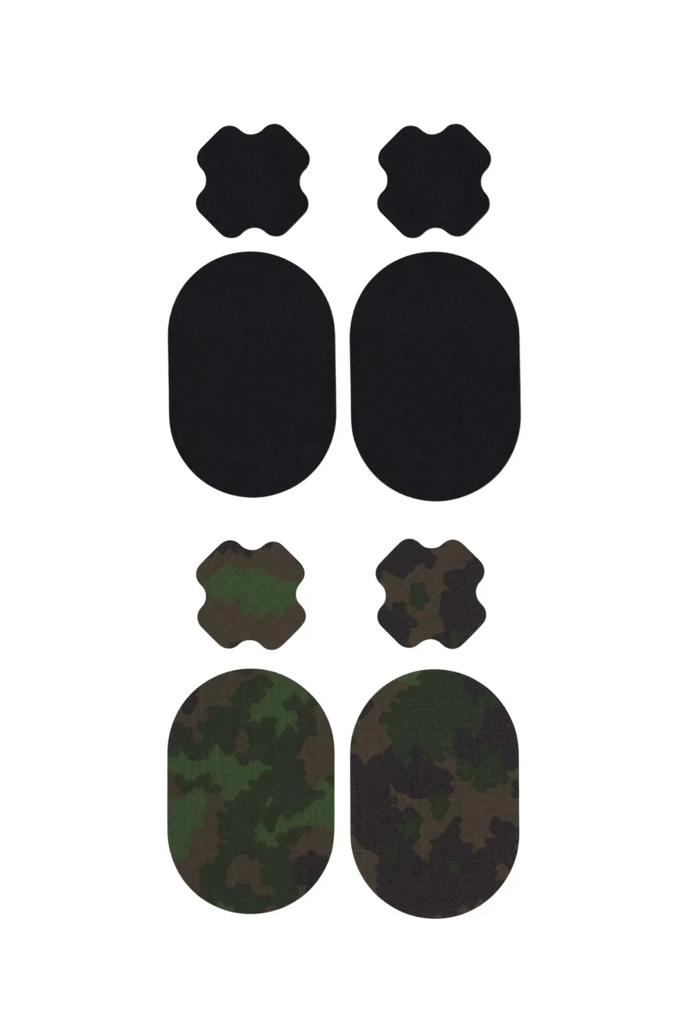 FabPatch Extreme Black Camo lapper sæt 8-pak