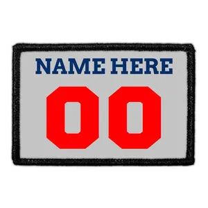 Pull Patch Customizable Jersey patch blå/sølv/rød med velcro