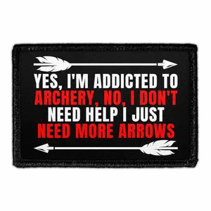 Pull Patch Addicted To Archery More Arrows patch 76x51 velcro