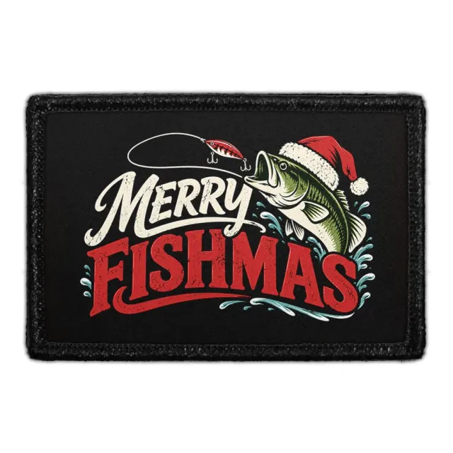Pull Patch Merry Fishmas patch jul fiskeri