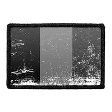 Pull Patch Belgium Flag sort hvid distressed patch