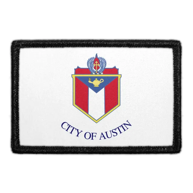 Pull Patch Austin City Flag velcromærke farve 76x51