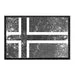 Pull Patch Norway Flag sort hvid distressed patch