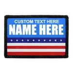 Pull Patch Election Flag patch med tekst 76mm polyester