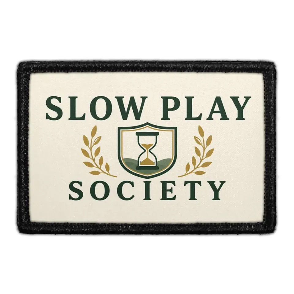 Pull Patch Slow Play Society patch med velcro til golf