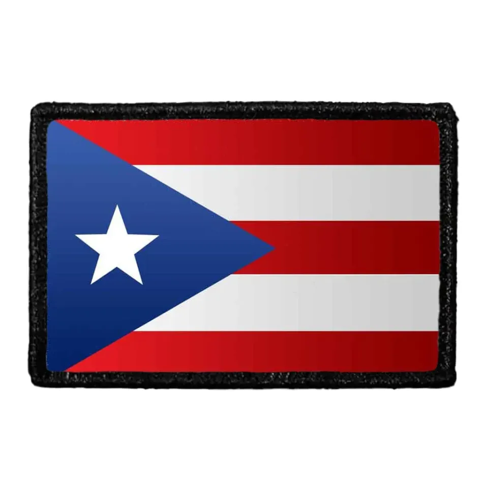 Pull Patch Puerto Rico Flag patch farve velcro