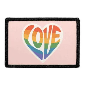 Pull Patch Pride Heart patch med velcro hjerte