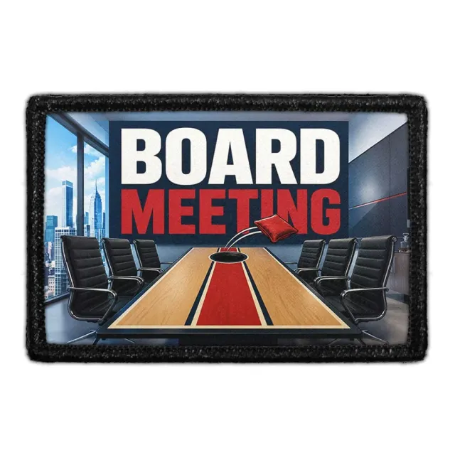 Pull Patch Board Meeting patch cornhole 76x51 mm
