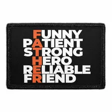 Pull Patch Father Spelling patch med velcro humor