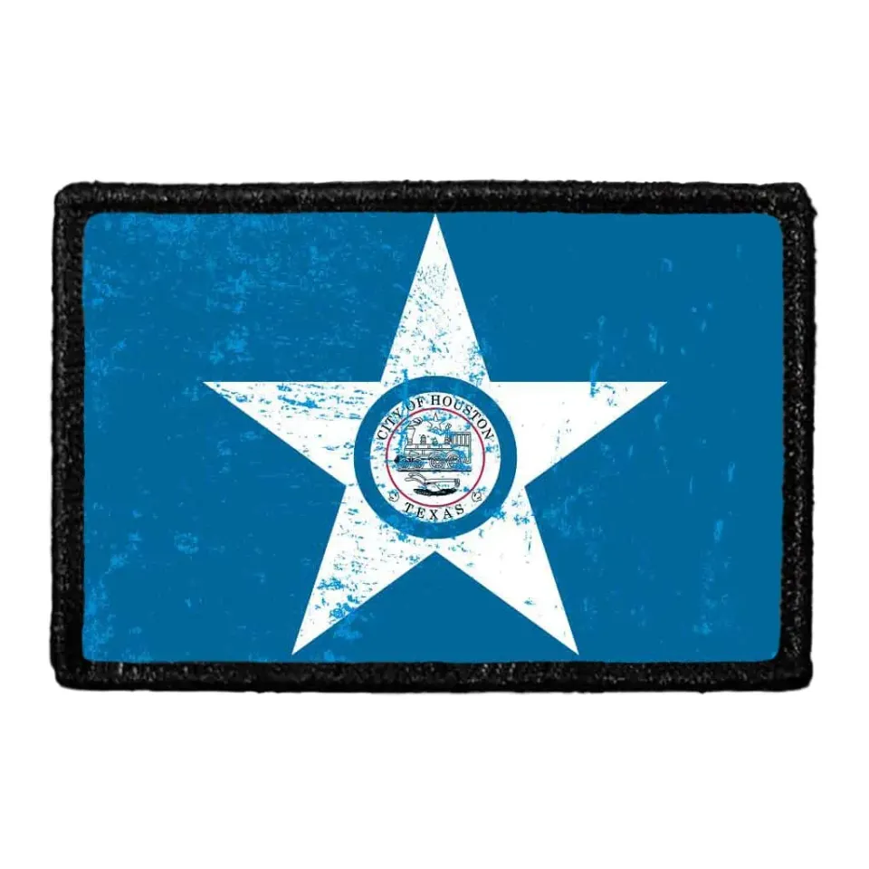 Pull Patch Houston City Flag patch farve distressed