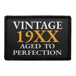 Pull Patch Vintage Aged To Perfection lap med tekst velcro