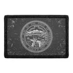 Pull Patch Nebraska flag patch sort-hvid distressed velcro