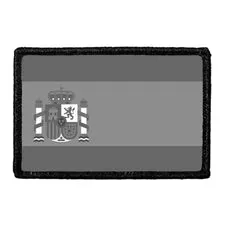 Pull Patch Spain Flag velcromærke sort-hvid