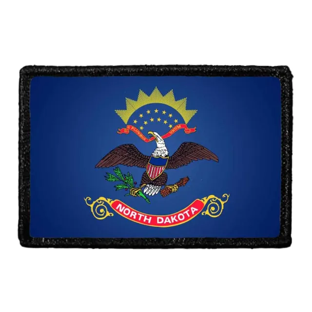 Pull Patch North Dakota flag patch farve velcro