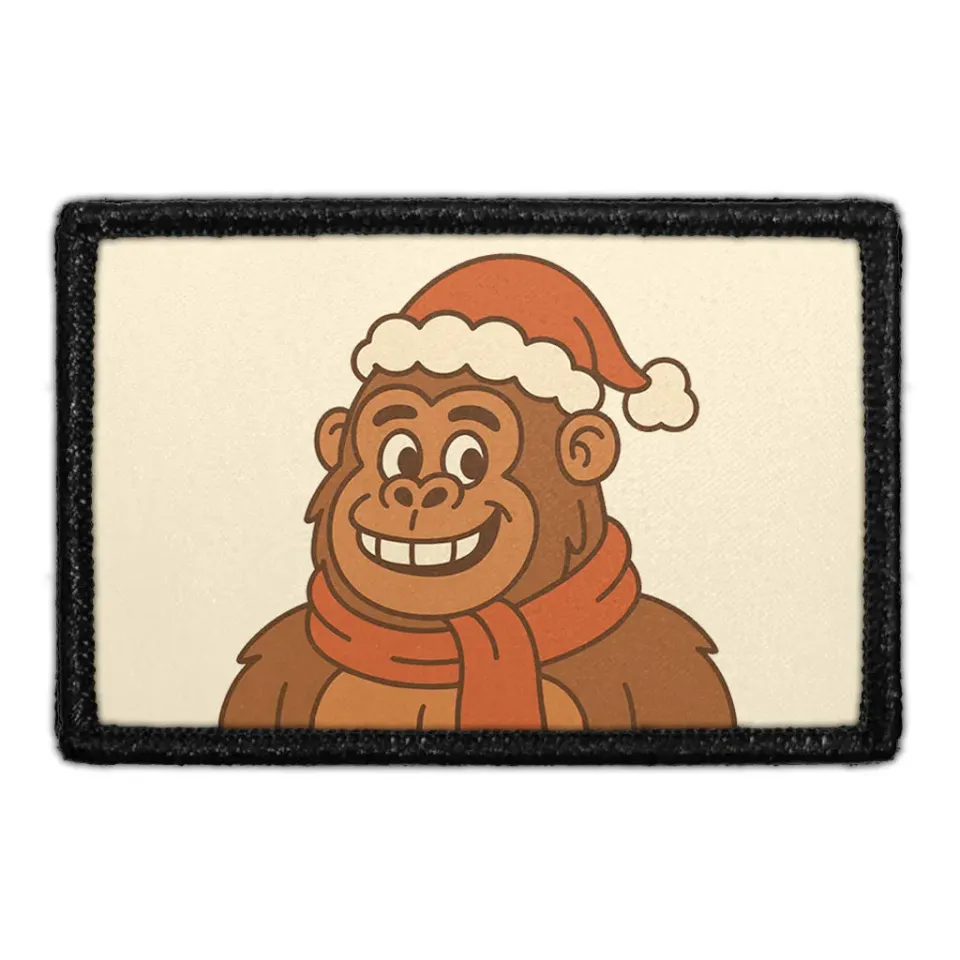 Pull Patch Gorilla With Santa Hat patch 76x51 mm
