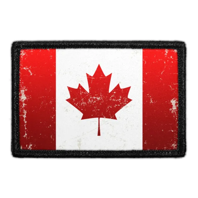 Pull Patch Canada Flag Color Distressed patch vintage