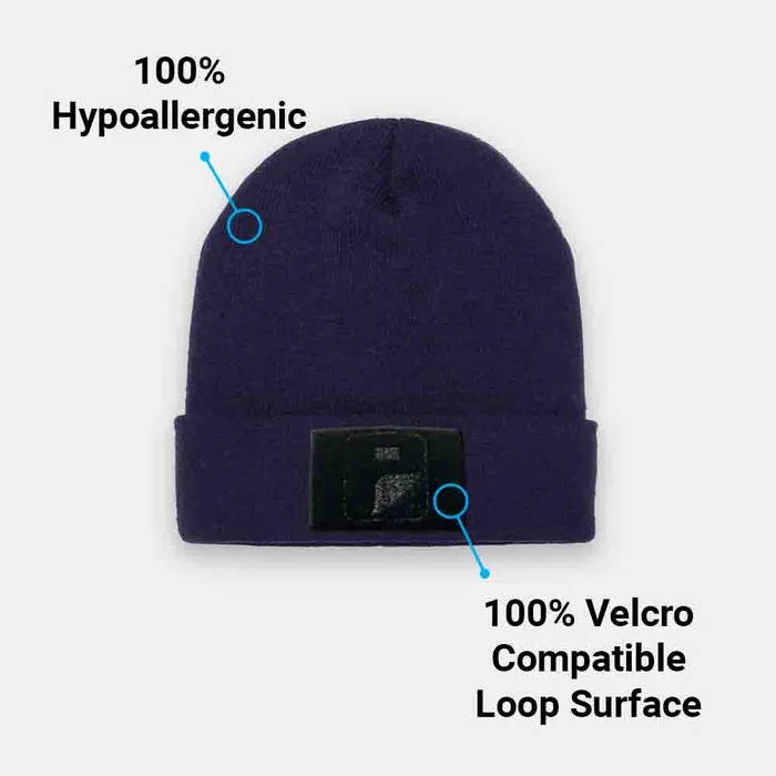 Pull Patch Premium Beanie Flexfit hue navy velcro