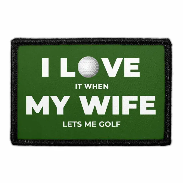 Pull Patch Wife Lets Me Golf patch 1 stk humor