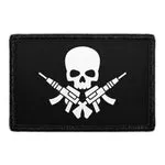 Pull Patch Skull With Guns patch med velcro – våben