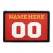 Pull Patch Customizable Jersey Red Gold White patch 76mm