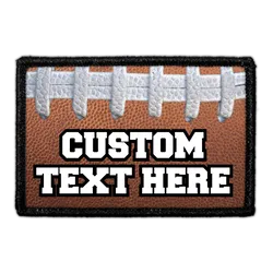 Pull Patch Custom Football patch med velcro 2 linjer tekst