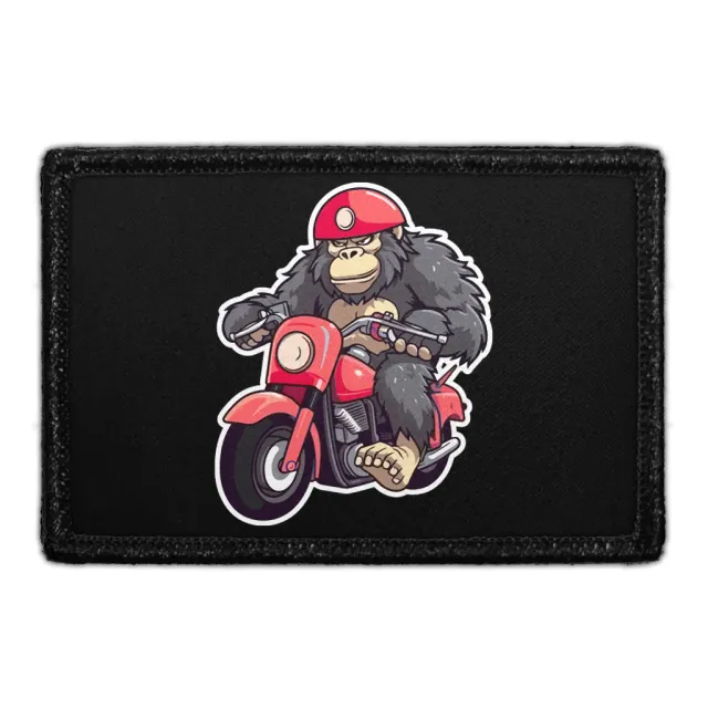 Pull Patch Gorilla On A Motorcycle patch 76x51 mm velcro