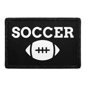 Pull Patch Soccer Text Football patch 76x51 mm velcro