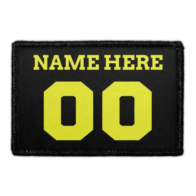 Pull Patch Jersey Yellow Black patch med egen tekst