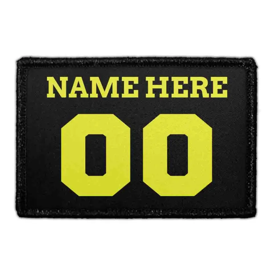 Pull Patch Jersey Yellow Black patch med egen tekst