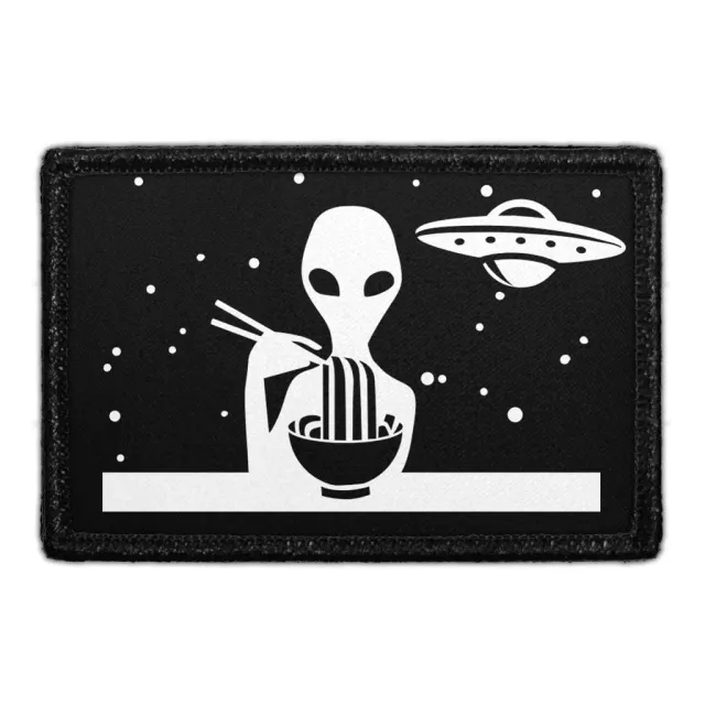 Pull Patch Ramen Alien patch med velcro – sjov