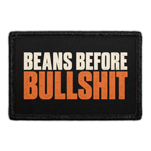Pull Patch Beans Before Bullshit patch 3x2 kaffe