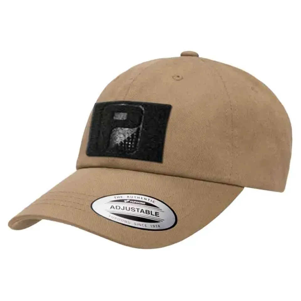Pull Patch Dad Hat Curved Bill Adjustable kasket khaki bomuld
