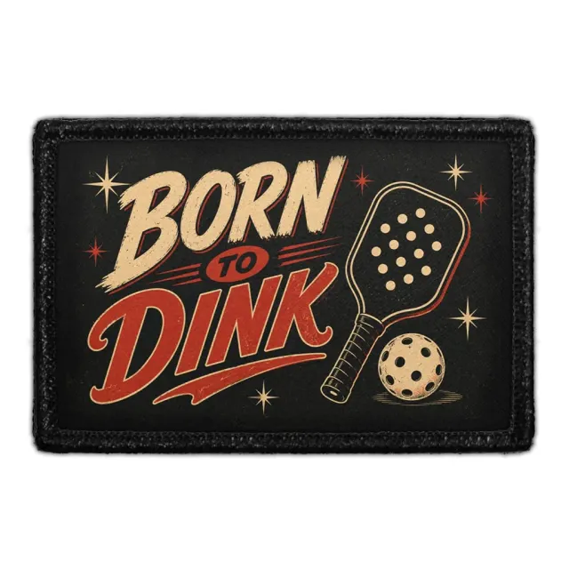 Pull Patch Born to Dink patch pickleball 76x51 mm
