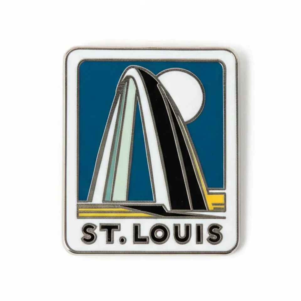 Vagabond Heart St. Louis pin Gateway Arch hård emalje