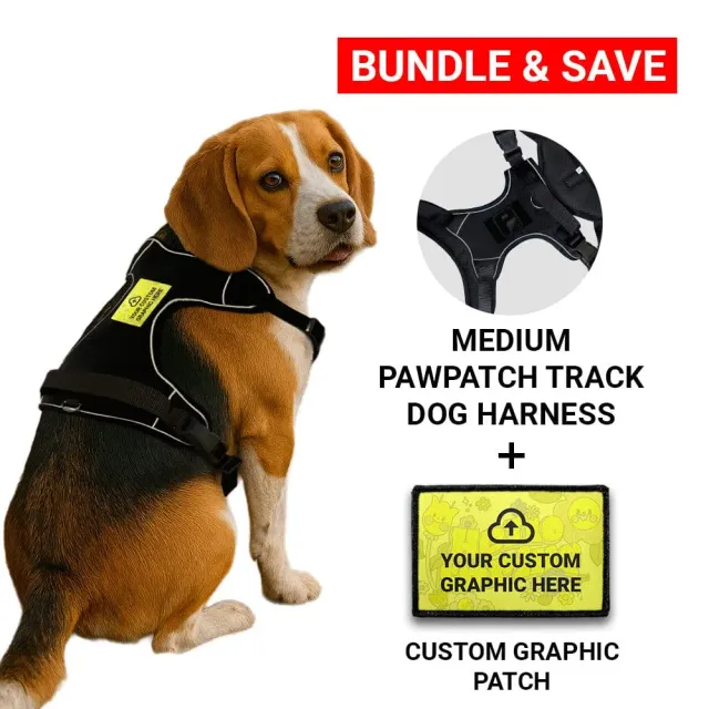 Pull Patch PawPatch Track hundesele medium sæt med custom patch