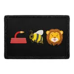 Pull Patch Hoe's Bee Lion patch med velcro ordspil