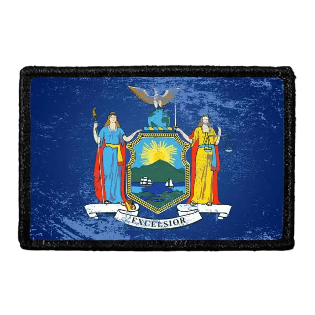 Pull Patch New York State Flag patch distressed