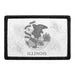 Pull Patch Illinois Flag patch sort-hvid 76x51 mm