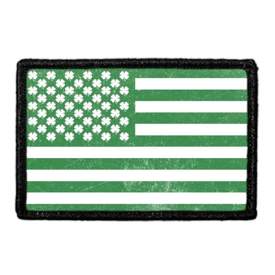 Pull Patch Shamrock Flag patch distressed