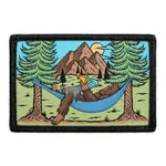 Pull Patch BigFoot Racoon Cuddling patch 76x51 mm velcro