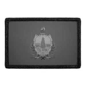 Pull Patch Vermont flag patch sort-hvid 76mm