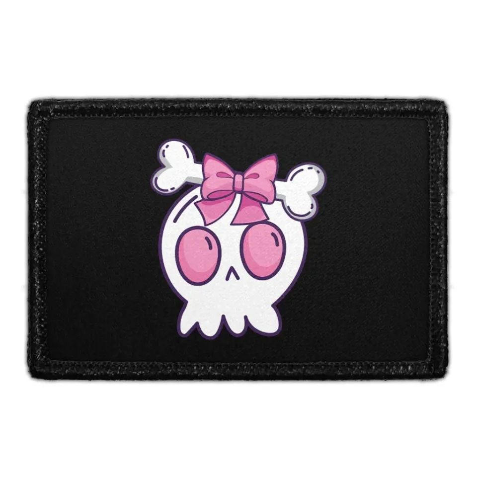 Pull Patch Girl Skull patch med velcro 7,6x5 cm