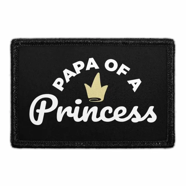 Pull Patch Papa Of A Princess patch 76x51 mm velcro