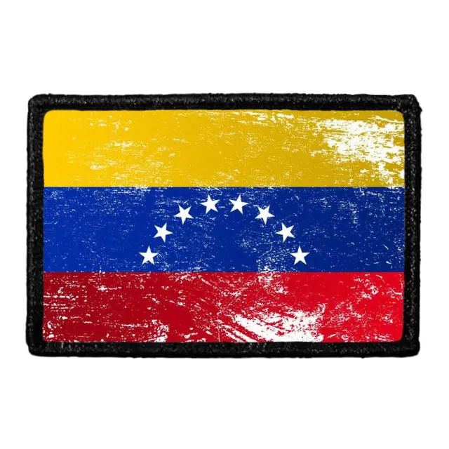 Pull Patch Venezuela Flag Color Distressed patch velcro