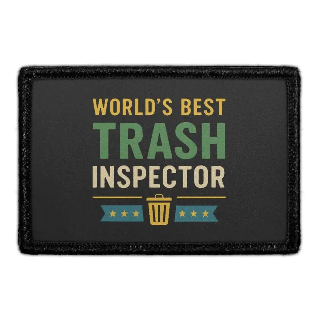 Pull Patch World's Best Trash Inspector patch med velcro 76x51 mm
