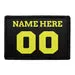 Pull Patch Customizable Jersey patch gul sort 76mm tekst