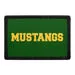 Pull Patch Mustangs Yellow Text patch 3x2 velcro gul