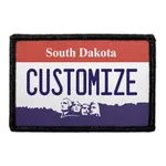 Pull Patch South Dakota License Plate patch personlig