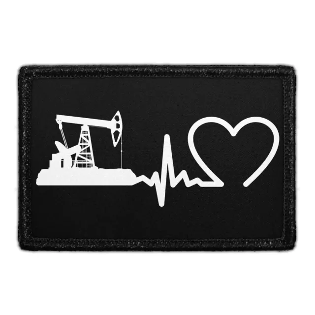Pull Patch Oil Rig Heartbeat patch 76x51 mm velcro