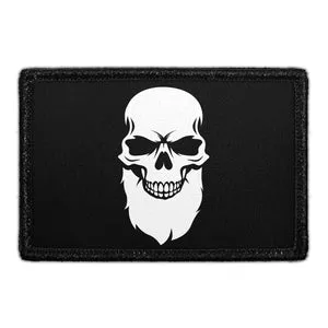Pull Patch Bearded Skull patch velcro 7,6 cm